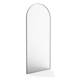 Espejo Medio Punto 120x50 Cm Blanco Cuerpo Entero Con Marco Decorativo Duradero Ideal Vestibulo Baño Cocina Living Dormitorio Galeria Estilo Clasico Moderno Elegante Amplio Angulo Visual