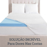 Pillow Top Dores Nas Costas Visco Nasa Gel Solteiro 78 X 8cm