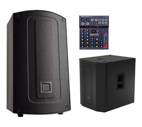 Kit Caixa Ativa Max 10 250w Bluetooth + Subwoofer E Mesa 5ch