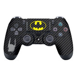 Batman Adesivo Skin Controle Ps4 Carbono Automotivo Preto