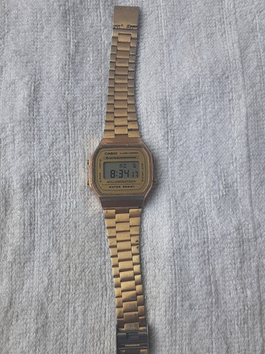 Reloj Digital Casio A168 Dorado Usado