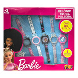 Relógio Infantil Troca Pulseiras Barbie Fun