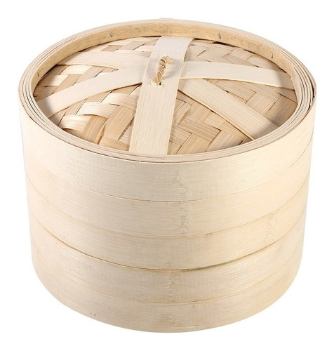 Cesta Dim Sum De 2 Niveles De Bambú Para Arroz Natural Chino
