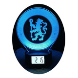 Lámpara Led Ilusión 3d Reloj Alarma Chelsea Football Club