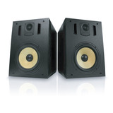 Parlantes Madera Bluetooth Titan Monitor De Estudio Color Black