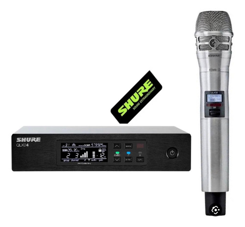 Microfone Sem Fio Shure Qlxd4 Ksm8 Silver