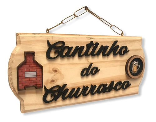 Placa Decorativa Cantinho Do Churrasco Personalizada