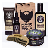 Kit Completo Shampoo Pomada Modeladora Balm Óleo E Pente