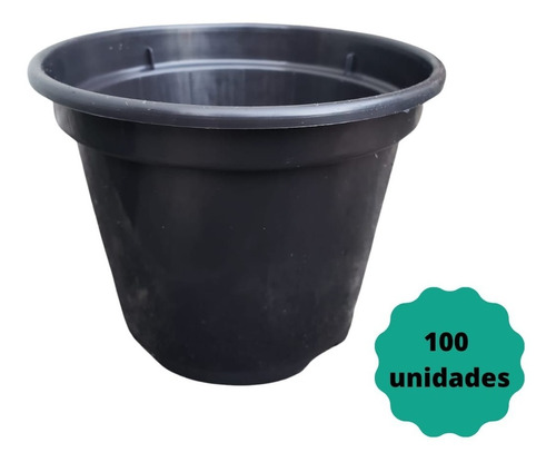 100 Vasos Pote 15 Plastico Resistente Para Plantas