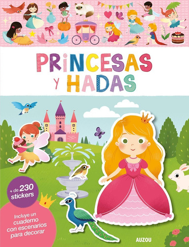 Pincesas Y Hadas Vr Infantil Stickers Escenarios 12p 3+