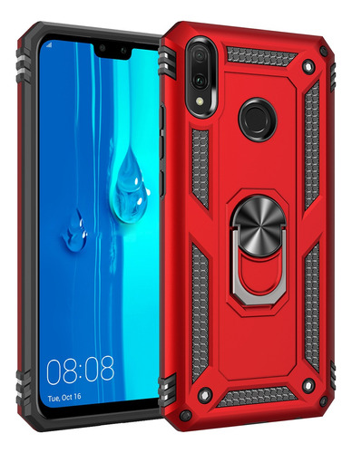 Funda Cace Uso Rudo Para Huawei Y9 2019 Con Anillo Magnetico