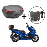 Baú Bauleto Givi E46nbr- Riviera 46l  + Suporte Superior Pcx