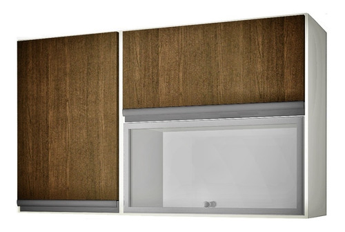 Alacena 100 X 60 X 30 Mueble Cocina Wengue Vidrio Rebatible 