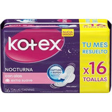 Pack 3 X 16u Toallitas Femeninas Kotex Nocturna Con Alas