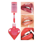 Lips Gloss Brillo Labial Glitter Heart Breaker Pink 21