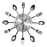 . Reloj De Pared For Cubiertos De Cocina Con Tenedores Y .