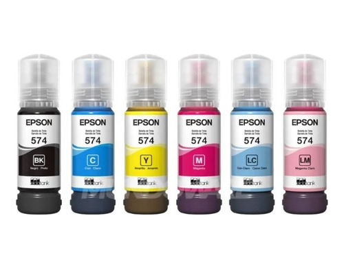 Pack 6 Tintas Epson Original T574 70ml Clie Con Factura