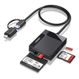 Lector De Tarjetas Sd Usb C Usb 3.0 Adaptador De Tarjet...