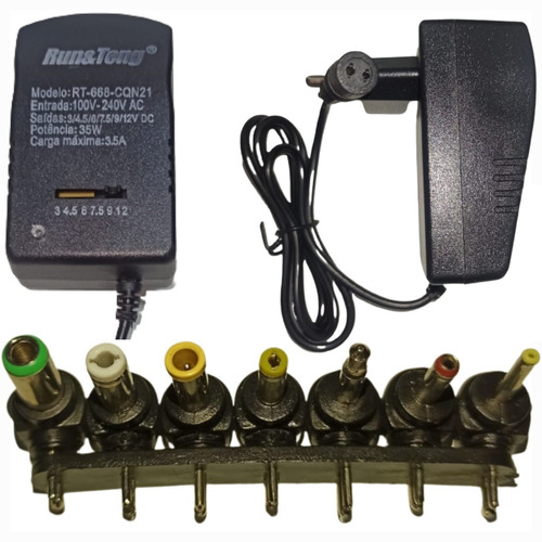 Fonte Universal Bivolt Ac 3v 4.5v 6v 7.5v 9v 12v 3.0a 30w   