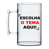 40 Caneca De Acrílico Chopp Personalizada Seu Tema 500ml