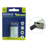 Bateria 9v 500ma (reais) - Recarregável C/ Conexão Micro Usb