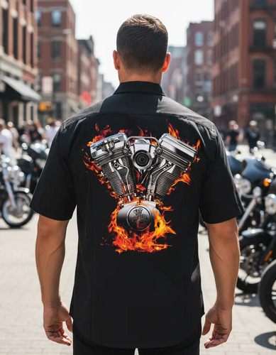 トップス Harley-Davidson Camisa De Botao Original Harley Davidson | Mercado Livre