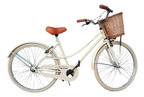 Bicicleta Vintage Beige Rodado 26 Dama + Mimbre Envio Gratis