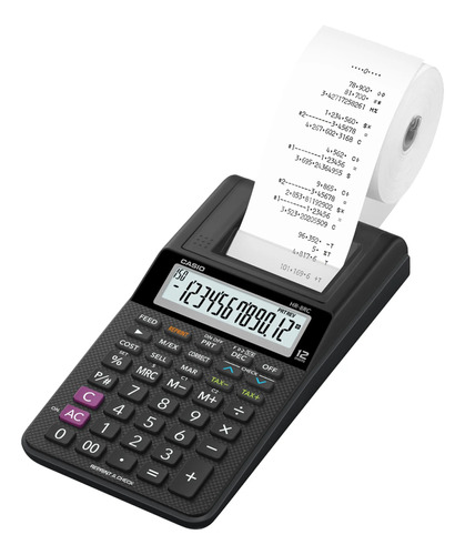 Calculadora De Mesa Com Bobina Impressora Hr-8rc Casio