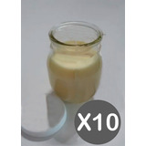 X10velas Soja Aromáticas Orgánicas Souvenir Vidrio Cera Tapa