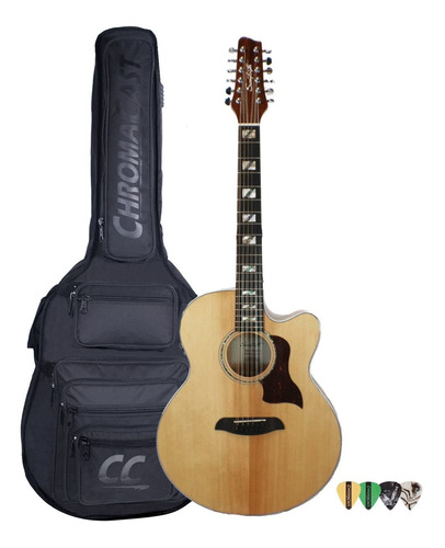 Sawtooth Maple Series - Guitarra Acstica Con 12 Cuerdas, Rig