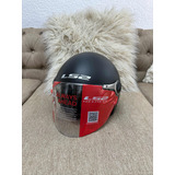 Casco Ls 2 560 Rocket 2 L Abierto Negro Mate Scooter Nuevo! 