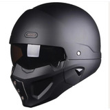 Casco Abatible Moto Negro Mate Street Piloto Dot Certificado