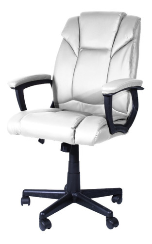 Silla Oficina Ejecutiva Blanco Giratoria Ergonomica Msi