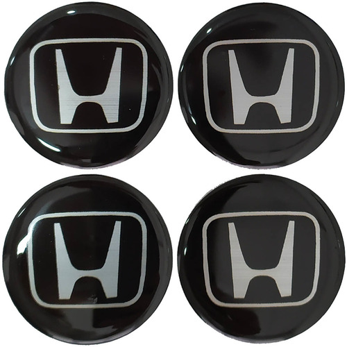 4 Emblema Resinado Centro Calota Honda 48mm Civic Fit City