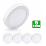 Panel Led 12w Sobreponer Luz Blanca Pack X 5 Uni Certificada