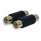 Ficha Adaptador Doble Rca Hembra A Hembra Artekit Conector 