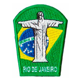 Patch Bordado - Bandeira Cristo Redentor Rio Janeiro Bd50282