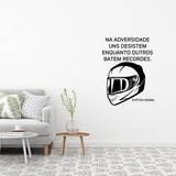 Adesivo De Parede Decorativo Ayrton Senna Frase Motivação Superação