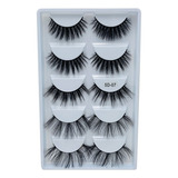 Maquillaje De Pestañas Postizas Naturales G Eyelash, 5 Pares