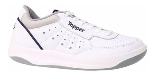 Zapatillas De Cuero Natural Topper X Forcer Blanco/negro