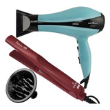 Secador De Cabelo Britânia 2000w Difusor Prancha Fina 220°c