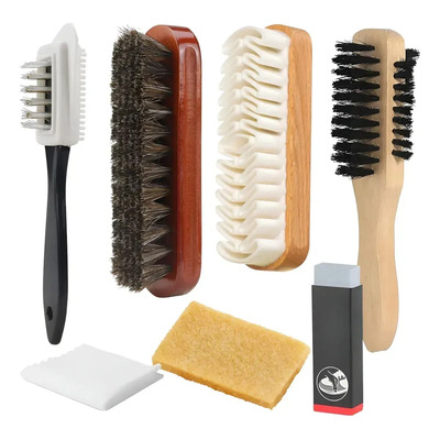 Kit 7pzs De Limpieza Cepillo Para Tenis Y Zapatos De Gamuza