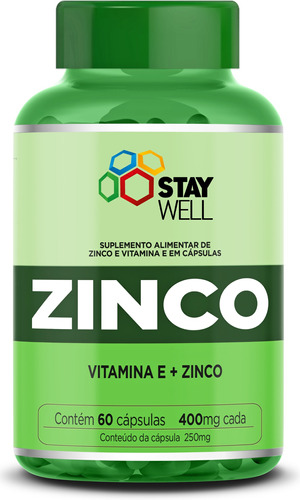 Zinco Quelato Com Vitamina E - 100% Puro E Concentrado Alta Absorção - 60 Cápsulas