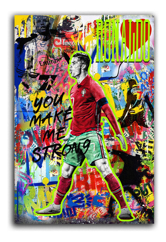 Cuadro Decorativo En Tela Canvas Cristiano Ronaldo Art 