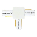 Plug Conector Emenda T Branco  Para Trilho Eletrificado