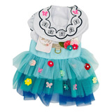 Roupa Pet Vestido Dudog Vest Flowers Butterfly P