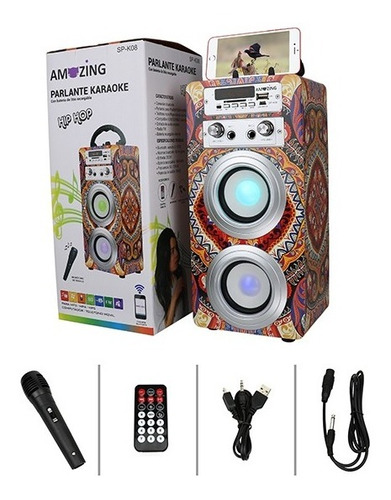 Parlante Karaoke Bluetooth Inalámbrico Hip Hop Hind