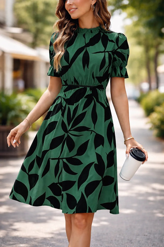 Vestido De Mujer De Primavera Y Verano Con Mangas De Flores | MercadoLibre