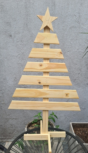 Arbolito Arbol Navidad Exhibidor 6 Ramas Madera 1 Mt A