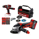 Kit Esmeril + Taladro Inal. Einhell Con Accesorios